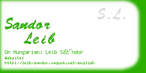 sandor leib business card